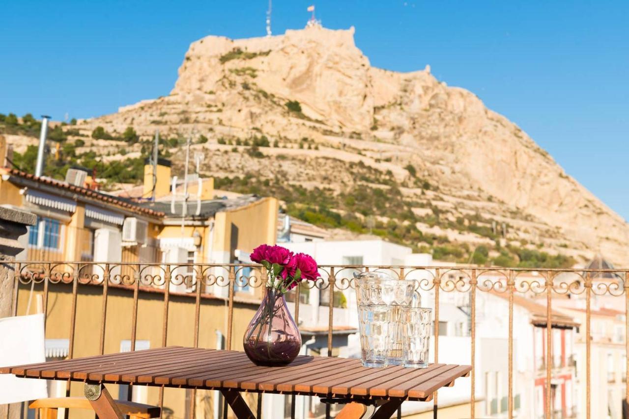Alc - Stylish Studio With Fantastic Terrace, Old Town Alicante Exteriör bild