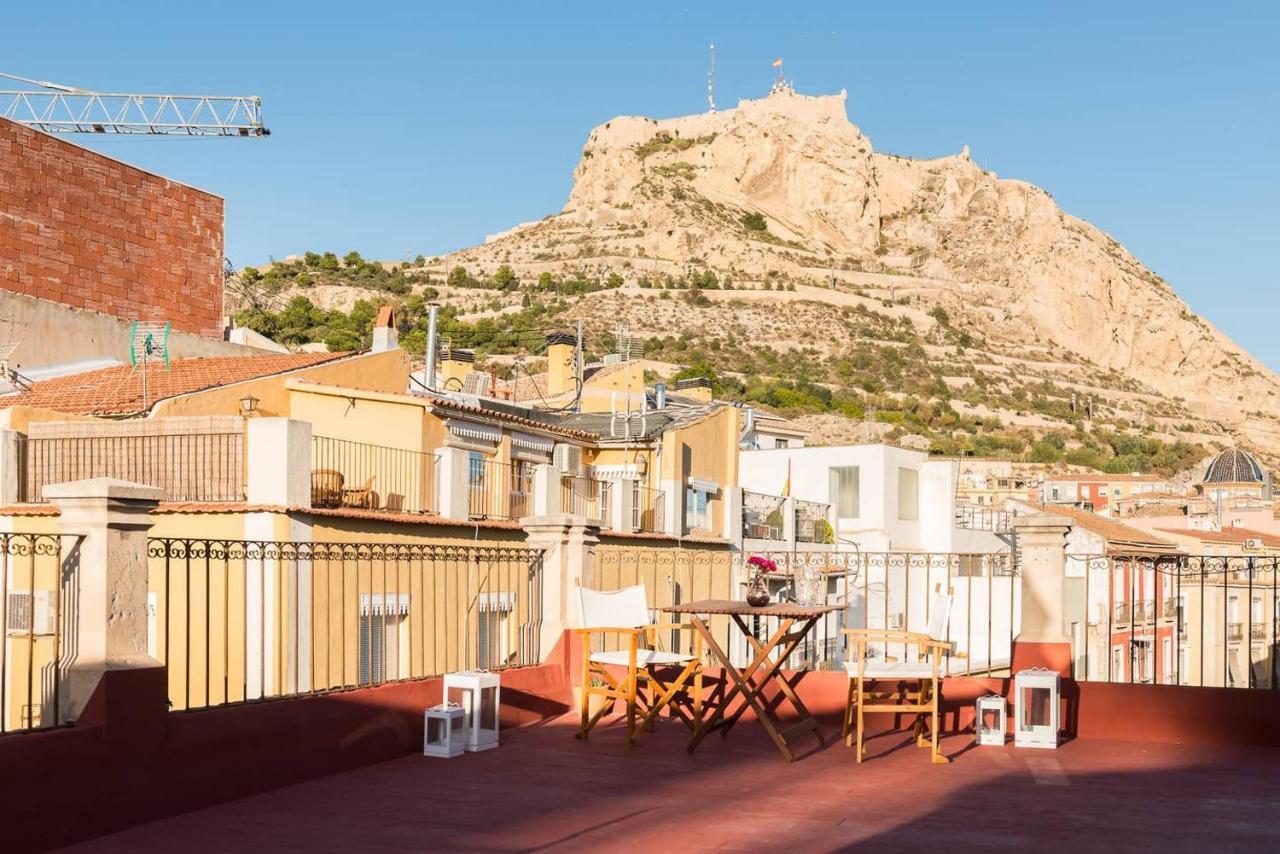 Alc - Stylish Studio With Fantastic Terrace, Old Town Alicante Exteriör bild